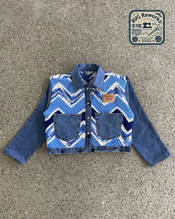 Upcycled Crochet-Denim Jacket