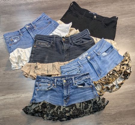 4104 - Upcycled Mini Skirts