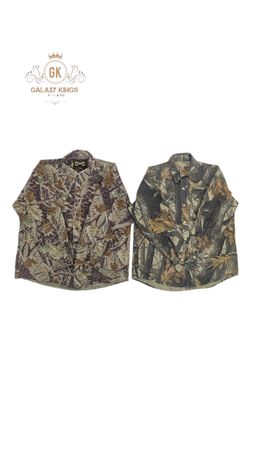Real Tree And Jungle Print Button Up Shirts