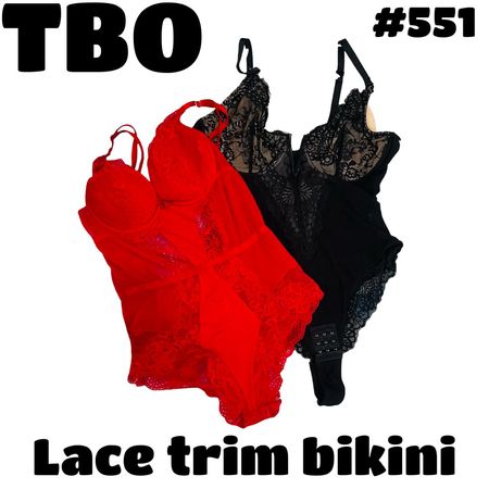 Lace trim bikini   #551
