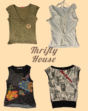 Vintage It-Girl Statement Y2k Tops(TH/256)