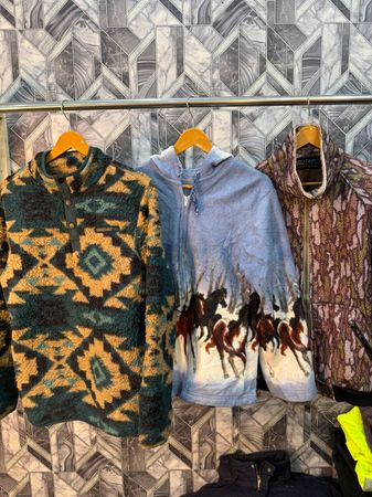 AVG-0286 Fleece printed Vintage Jackets