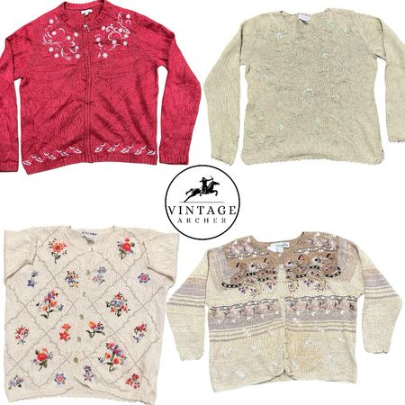 Vintage Jumpers/Cardigans Jumpers Mix Theme: 10 Pcs (S-12)