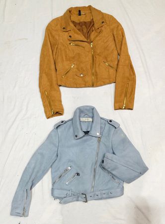 Suede Jackets Cross Zip for Girls | Y2K Vintage |25