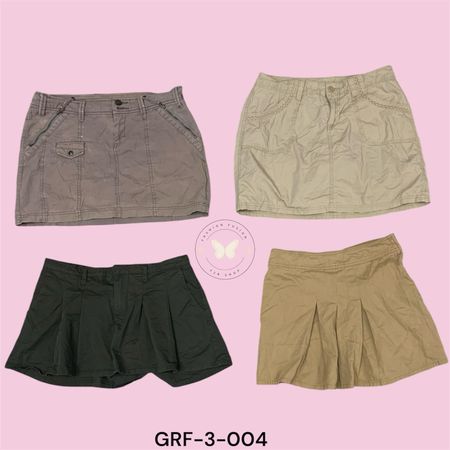 Women’s Cotton Cargo Midi Skirt with Utility Pockets (GRF-3-004)