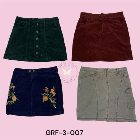 Women’s Corduroy Mini Skirt – High Waist Casual Chic (GRF-3-007)