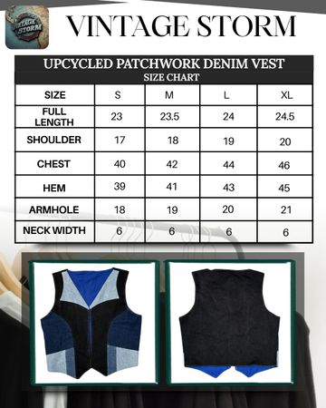 Upcycled Denim Patchwork Vests