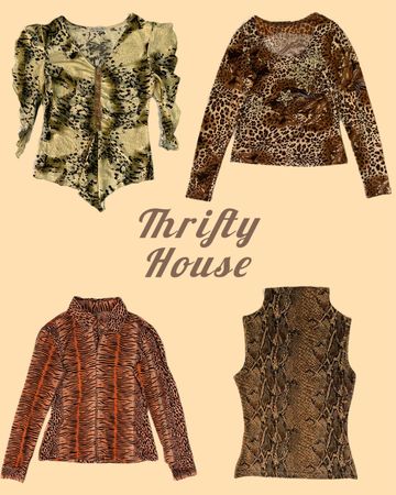 Cheetah Kiss Y2k Tops(TH/263)