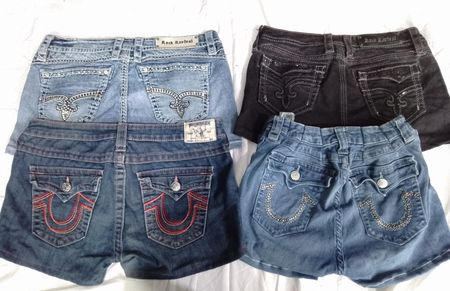 CR6909 Upcycle Rock Revival & True Religion Shorts