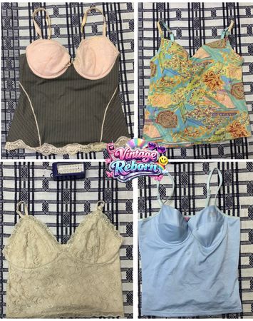 Y2K Vintage Lace & Satin Cami Trend Mix – Branded High-Street Edit | VR-240