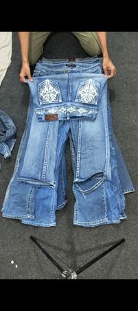 Y2K Embroidery Pocket Embellished Jeans