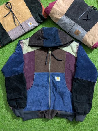 Veste à capuche en velours côtelé Carhartt recyclée