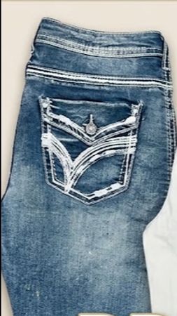 Y2K Embroidery jeans Backprints pockets