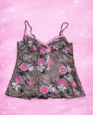 TH # 40 Débardeurs en soie petite couleur claire