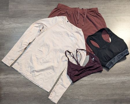 4169 - Gymshark Bra, Muscle Tank, Crop Top, Langarm-T-Shirts, Kurz