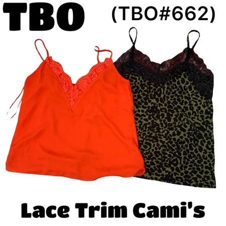 Lace trim cami’s #662