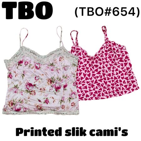 Printed slik cami’s #654