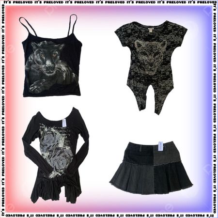 Edgy Attitude Set - tops, dresses and skirts (SS-2073)