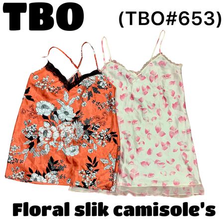 Floral slik camisoles #653