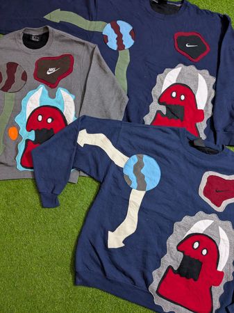 Upcycle Nike sweatshirt patchwork