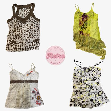 100 % cotone y2k top italiani