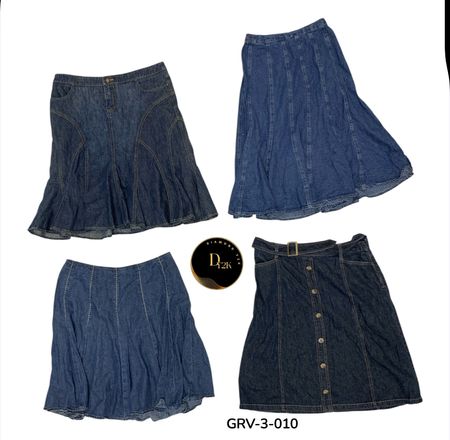 Retro Denim Skirt – Classic Y2K Style for Women (GRV-3-010)