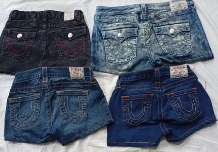 CR6928 Upcycled True Religion Shorts