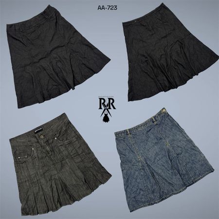 Y2K Britney Era Denim Midi Skirts (AA-723)