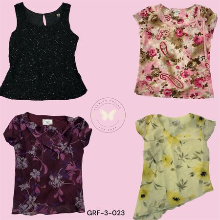 Women Floral Printed Short Sleeve Blouse – Casual Summer Top (GRF-3-023)