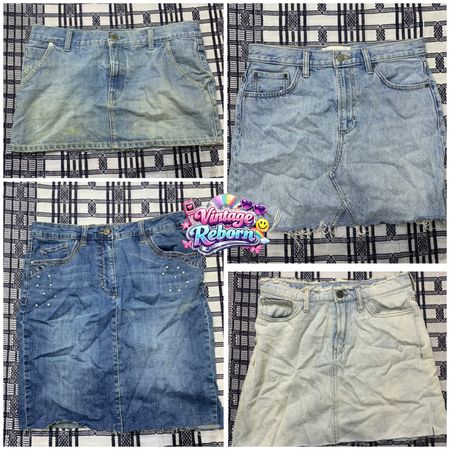 Y2K Vintage Denim Skirt Mix – Branded Denim Selection | VR-243