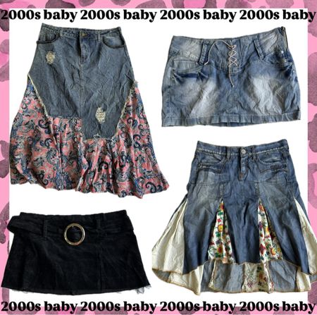 Indie unique Denim skirts-105