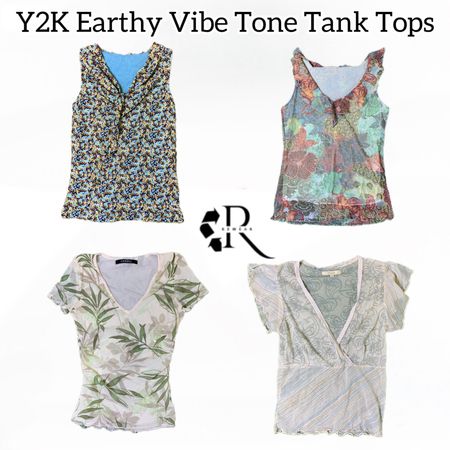 Y2K Earthy Vibe Tone Tank Tops Rw-1629