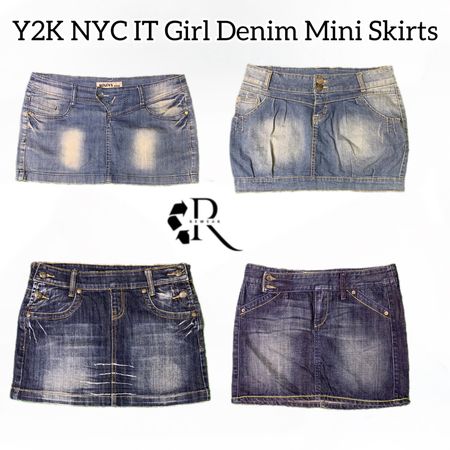 Y2K NIC IT Girl Denim Mini Skirt Rw-1637