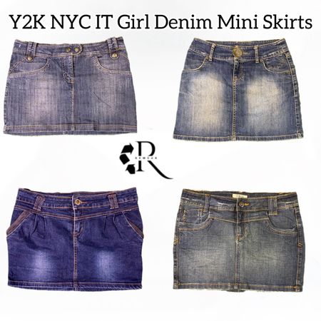 Y2k NIC IT Girl Denim Mini Skirt Rw-1638