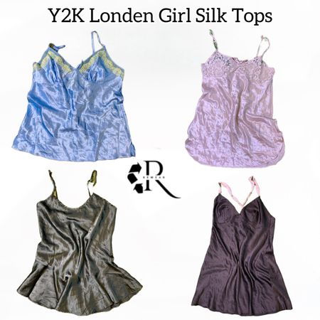 Y2K London Girl Silk Tops Rw-1639