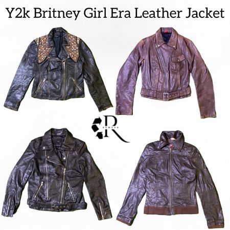 Y2K Britney Girl Era Leather Jacket Rw-1642