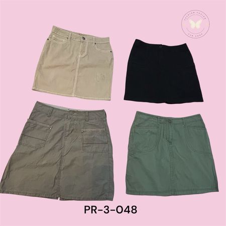 Cotton Cargo Mini Skirt for Women – Utility Pocket Design (PR-3-048)