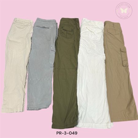 Women’s Classic Cargo Pants – Multi Pocket Casual Trousers  (PR-3-049)