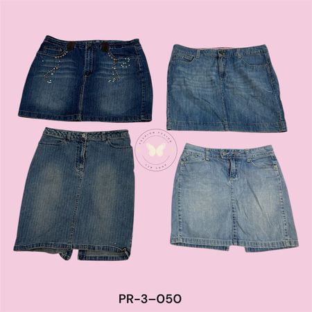 Women’s Classic Blue Denim Midi Skirt – High Waist Casual Everyday Style  (PR-3-050)