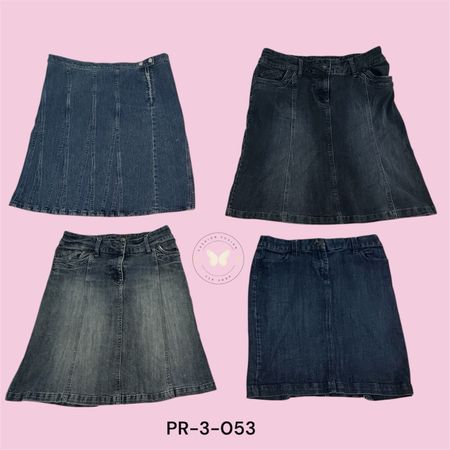 Women’s Button Front Denim Midi Skirt –  Casual Look (PR-3-053)