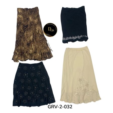 Y2k mix printed poly skirt (GRV-3-032)