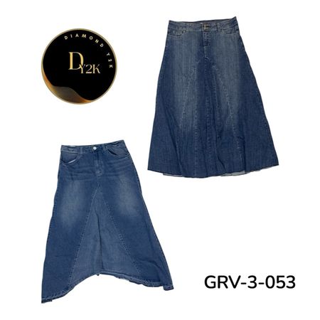 Y2K Denim Long Skirt – Vintage 2000s Aesthetic (GRV-3-053)