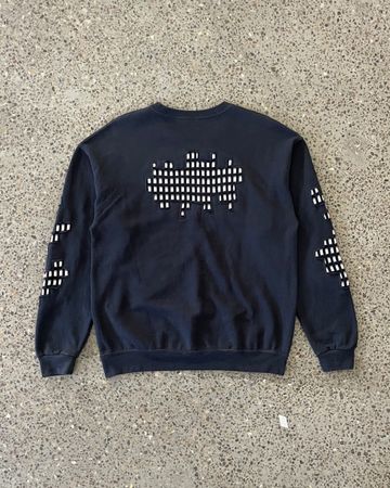 Upcycled Grid Patch Adidas is Sweatshirt
