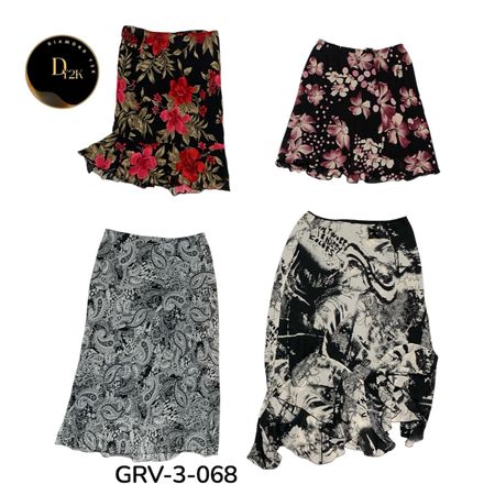 Premium Vintage Poly Skirt – Iconic Y2K Aesthetic & Comfortable Fit (GRV-3-068 )