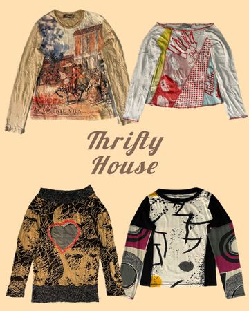 Y2K Artsy Graphic Babytees(TH/271)