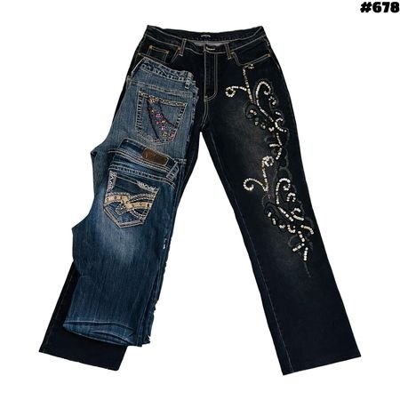 Y2K detailing jeans   #678