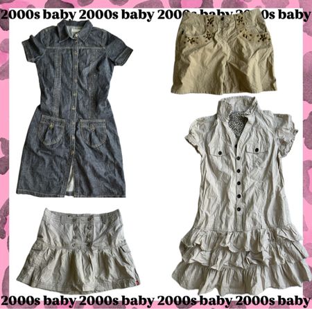 Coquette 2000s Mix:denim skirts & dress-106