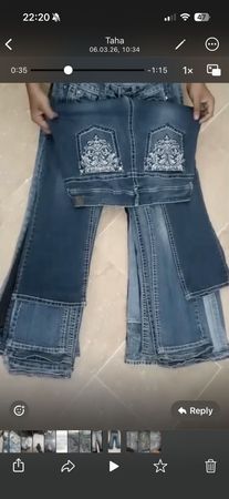 Custom handpick Y2k jeans embellished for special client germany