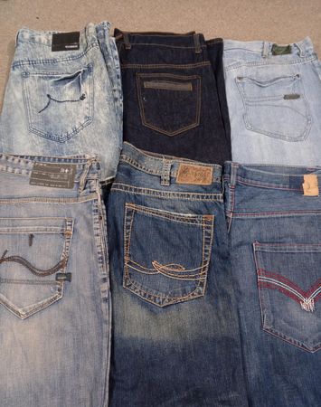 HD1388 Men Baggy Oversized Jeans