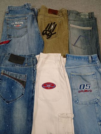 HD1387 Men Baggy Hiphop Jeans